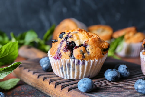 Blaubeer Muffins mit Mandelmehl 