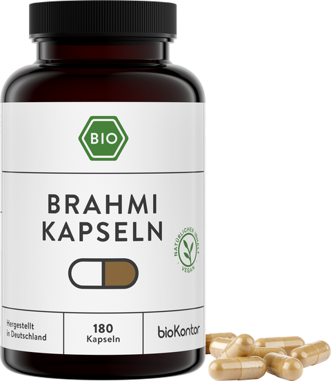 Brahmi Kapseln bio 180 Stück in PET-Dose UV-geschützt