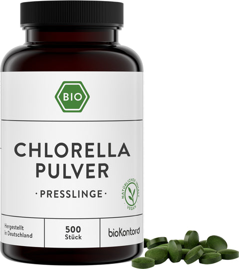 Chlorella Presslinge bio 500 Stück PET-Dose