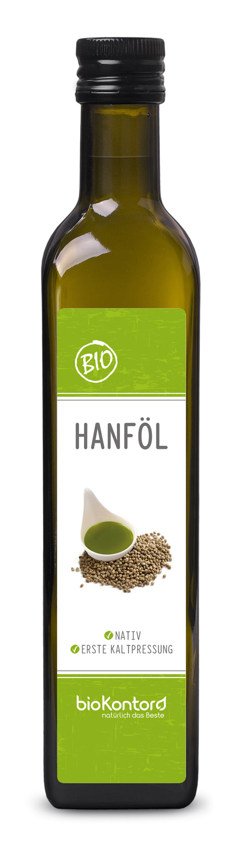 Hanföl bio 500 ml UV-geschützte Flasche