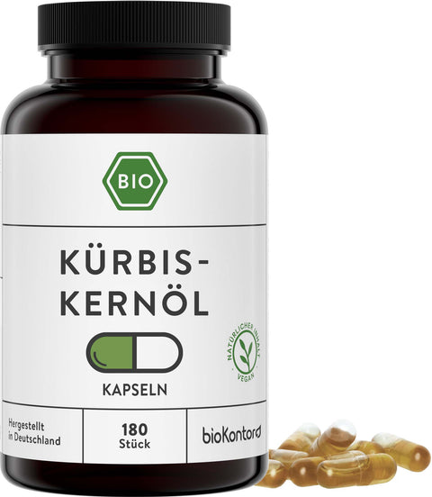 Kürbiskernöl Kapseln bio in PET-Dose