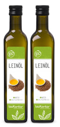 Leinöl bio 1 Liter UV-geschützte Flasche mit Springdosierer