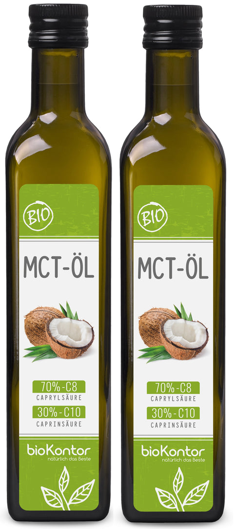 MCT Öl bio 1 Liter UV-geschütze Flasche Springdosierer