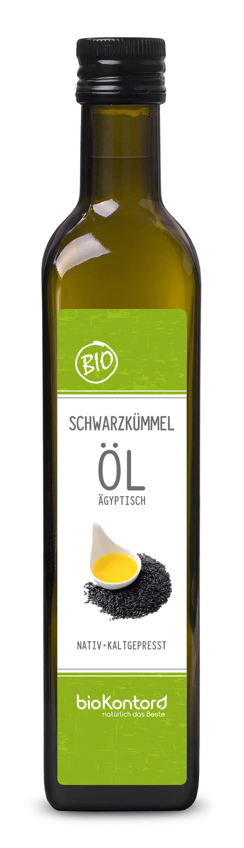 Schwarzkümmelöl bio nativ kaltgepresst 500 ml UV-geschützte Flasche