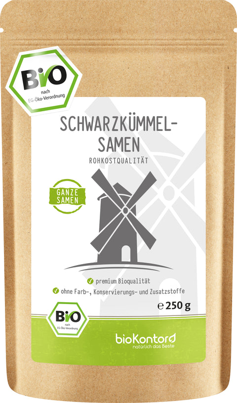 Schwarzkümmelsamen bio ganz 250 g wiederverschließbarer Doypack