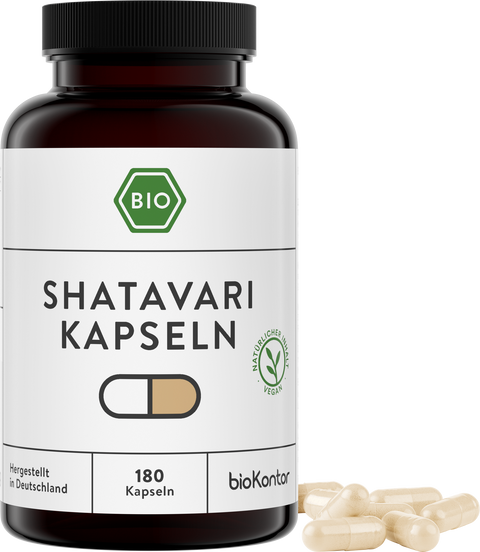 Shatavari Kapseln bio vegan 180 Stück PET-Dose UV-geschützt